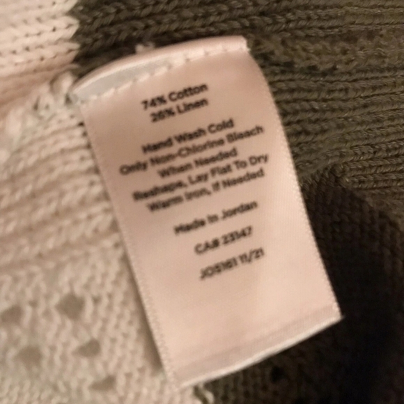 CHARTER CLUB Elegant Green and Cream Women's Cardigan - Picture 6 of 14